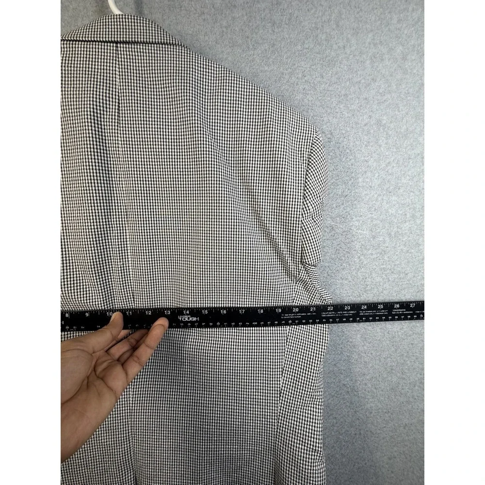Chaps Blazer Mens 44‎ Black White Check Cotton Sport Coat Jacket Regular Classic